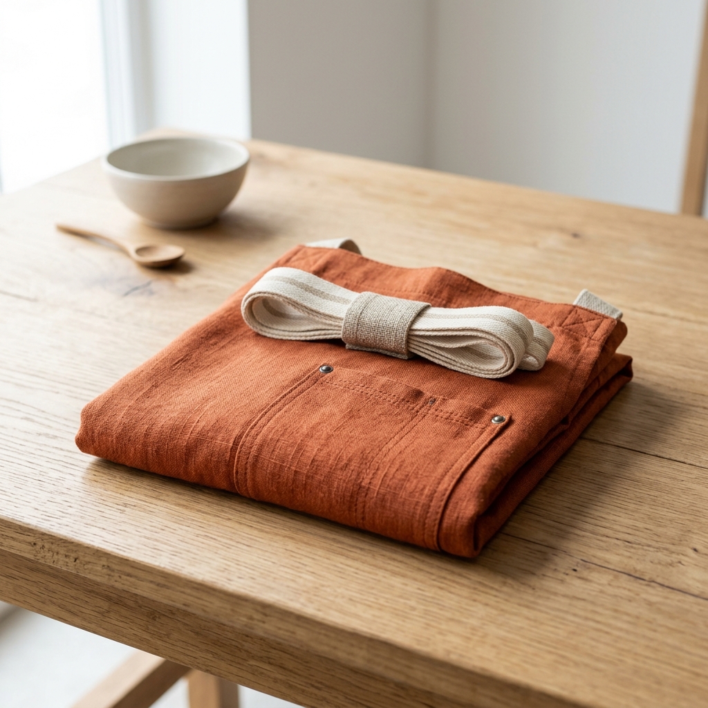 Artisan Washed Linen Apron