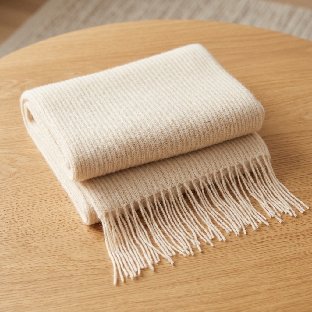 Cashmere Ribbed Scarf